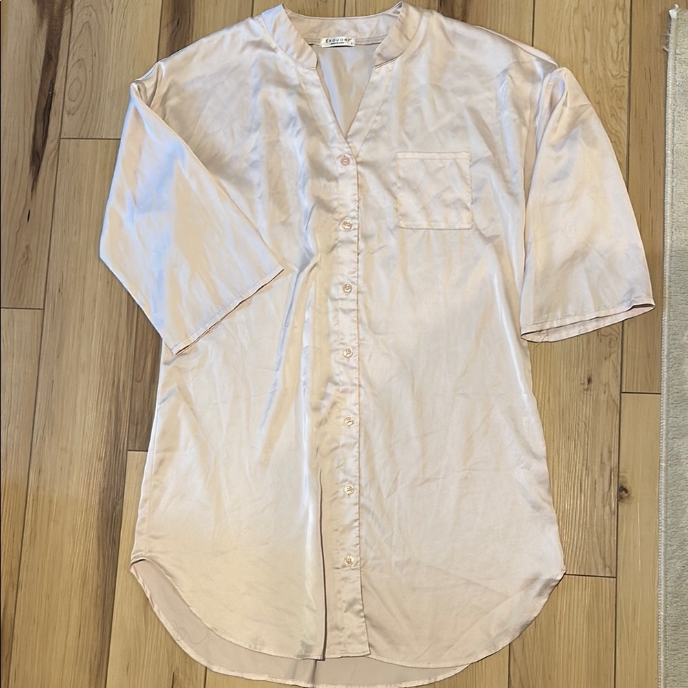 Elegant Cream night gown  Shirt